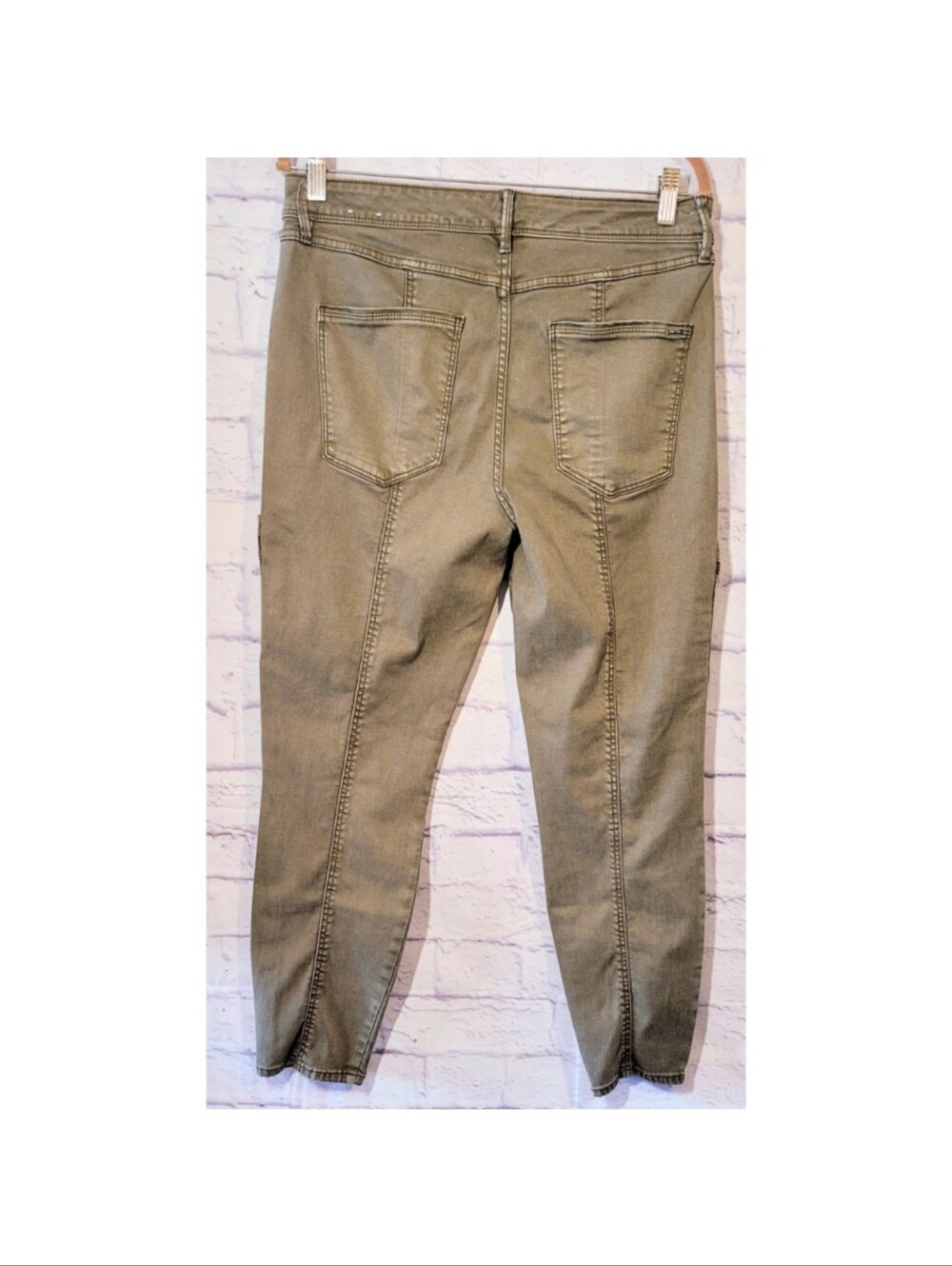 White House Black Market The Everyday Soft Jogger Style Pants Size 12 Green - Picture 2 of 7